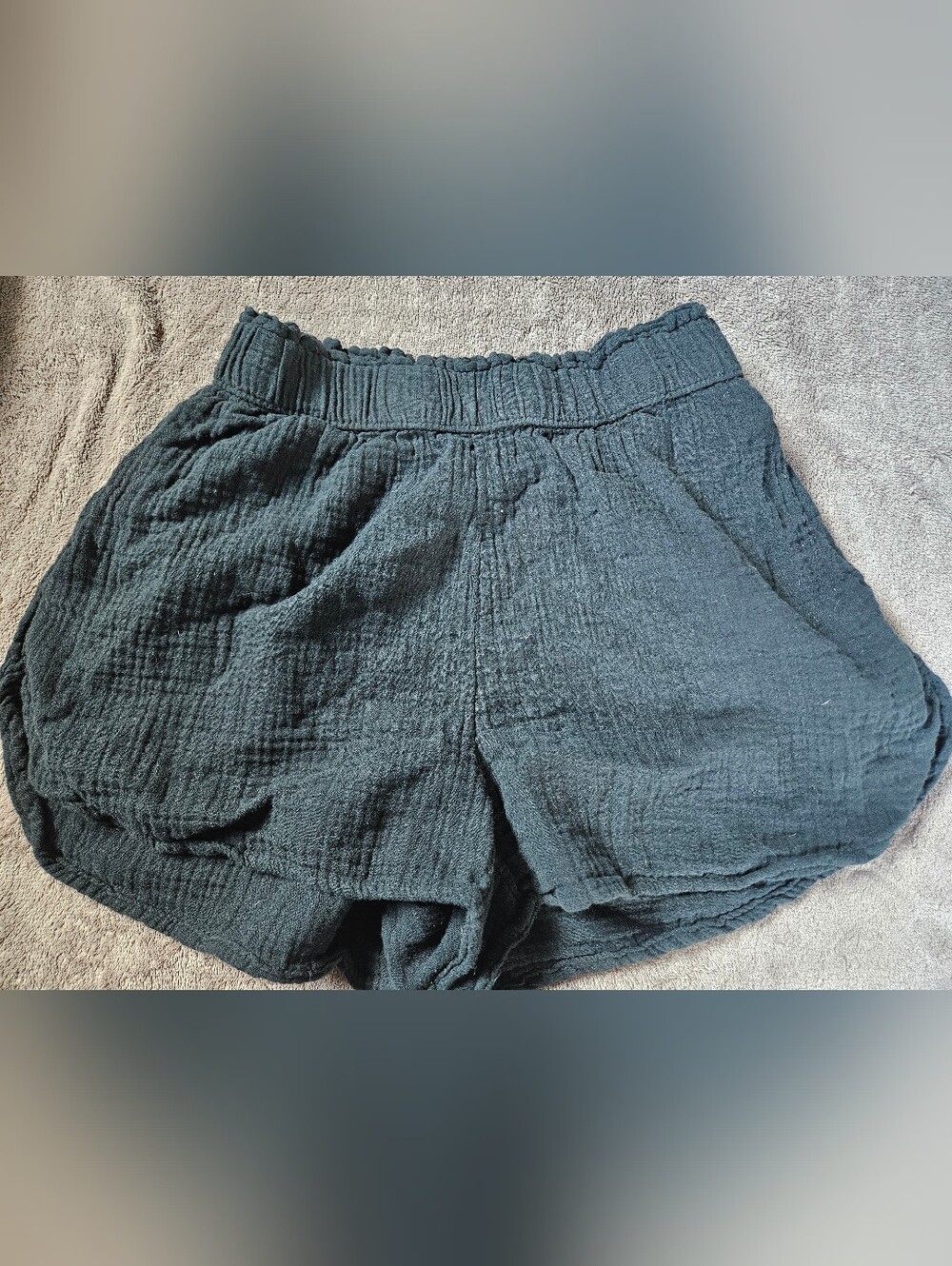 Universal Thread Black Cotton Gauze Pull-On Shorts Small